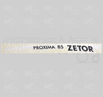 NÁPIS BOČNÝ PRAVÝ ''ZETOR PROXIMA 85''